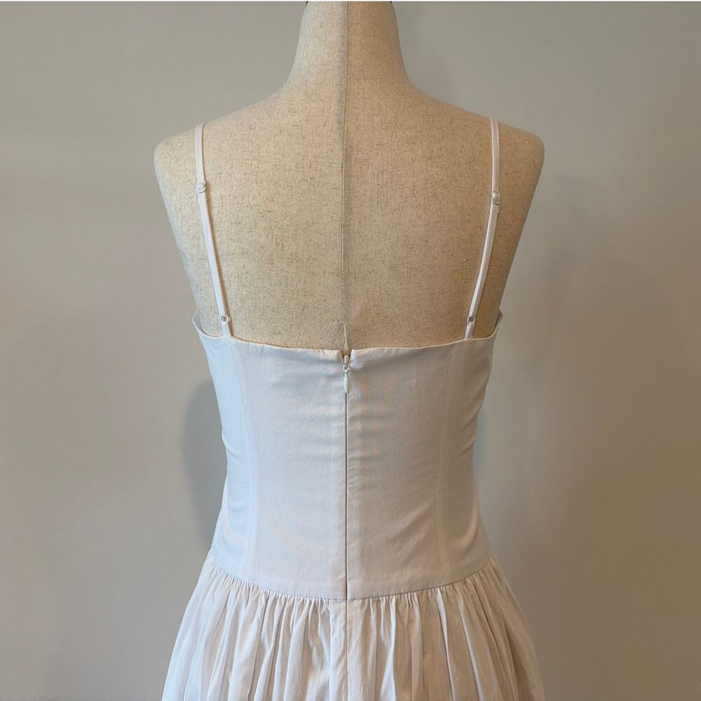 NWOT Staud White Cotton Blend Maxi Dress, Women’s Size 4 - Picture 3 of 8